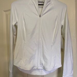 Athleta Salutation Women's White Zip-Up Jacket